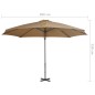 vidaXL Ampelschirm mit Aluminium-Mast Taupe 300 cm vidaXL Ampelschirm mit Aluminium-Mast Taupe 300 cm