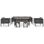 8-tlg. Garten-Lounge-Set mit Auflagen Poly Rattan Anthrazit 8-tlg. Garten-Lounge-Set mit Auflagen Poly Rattan Anthrazit