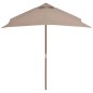 vidaXL Sonnenschirm mit Holzmast 150 x 200 cm Taupe vidaXL Sonnenschirm mit Holzmast 150 x 200 cm Taupe