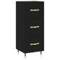vidaXL Sideboard Schwarz 34,5x34x90 cm Holzwerkstoff vidaXL Sideboard Schwarz 34,5x34x90 cm Holzwerkstoff