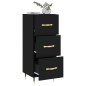 vidaXL Sideboard Schwarz 34,5x34x90 cm Holzwerkstoff vidaXL Sideboard Schwarz 34,5x34x90 cm Holzwerkstoff