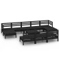 vidaXL 11-tlg. Garten-Lounge-Set Schwarz Massivholz Kiefer vidaXL 11-tlg. Garten-Lounge-Set Schwarz Massivholz Kiefer
