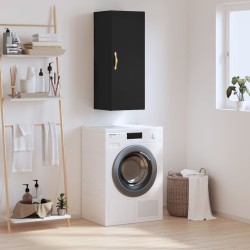 vidaXL Wandschrank Schwarz 34,5x34x90 cm