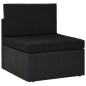 2-tlg. Garten-Lounge-Set Poly Rattan Schwarz 2-tlg. Garten-Lounge-Set Poly Rattan Schwarz