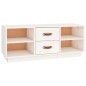 vidaXL TV-Schrank Weiß 100x34x40 cm Massivholz Kiefer vidaXL TV-Schrank Weiß 100x34x40 cm Massivholz Kiefer