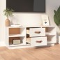 vidaXL TV-Schrank Weiß 100x34x40 cm Massivholz Kiefer vidaXL TV-Schrank Weiß 100x34x40 cm Massivholz Kiefer