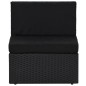 2-tlg. Garten-Lounge-Set Poly Rattan Schwarz 2-tlg. Garten-Lounge-Set Poly Rattan Schwarz