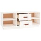 vidaXL TV-Schrank Weiß 100x34x40 cm Massivholz Kiefer vidaXL TV-Schrank Weiß 100x34x40 cm Massivholz Kiefer