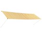 vidaXL Einziehbare Markise 400×150 cm Gelb und Weiß vidaXL Einziehbare Markise 400×150 cm Gelb und Weiß