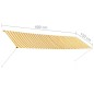 vidaXL Einziehbare Markise 400×150 cm Gelb und Weiß vidaXL Einziehbare Markise 400×150 cm Gelb und Weiß