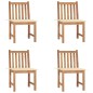 vidaXL Gartenstühle 4 Stk. mit Kissen Massivholz Teak vidaXL Gartenstühle 4 Stk. mit Kissen Massivholz Teak