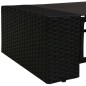 2-tlg. Garten-Lounge-Set Poly Rattan Schwarz 2-tlg. Garten-Lounge-Set Poly Rattan Schwarz