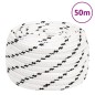 vidaXL Bootsseil Geflochten Weiß 16 mmx50 m Polyester vidaXL Bootsseil Geflochten Weiß 16 mmx50 m Polyester