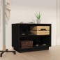 vidaXL Schuhschrank Schwarz 60x34x45 cm Massivholz Kiefer vidaXL Schuhschrank Schwarz 60x34x45 cm Massivholz Kiefer