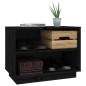 vidaXL Schuhschrank Schwarz 60x34x45 cm Massivholz Kiefer vidaXL Schuhschrank Schwarz 60x34x45 cm Massivholz Kiefer