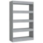 vidaXL Bücherregal/Raumteiler Grau Sonoma 80x30x135 cm Holzwerkstoff vidaXL Bücherregal/Raumteiler Grau Sonoma 80x30x135 cm Holzwerkstoff