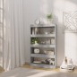 vidaXL Bücherregal/Raumteiler Grau Sonoma 80x30x135 cm Holzwerkstoff vidaXL Bücherregal/Raumteiler Grau Sonoma 80x30x135 cm Holzwerkstoff
