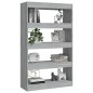 vidaXL Bücherregal/Raumteiler Grau Sonoma 80x30x135 cm Holzwerkstoff vidaXL Bücherregal/Raumteiler Grau Sonoma 80x30x135 cm Holzwerkstoff
