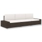 Modulares 3-Sitzer-Sofa Poly Rattan Braun Modulares 3-Sitzer-Sofa Poly Rattan Braun