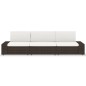Modulares 3-Sitzer-Sofa Poly Rattan Braun Modulares 3-Sitzer-Sofa Poly Rattan Braun