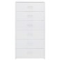 vidaXL Sideboard 6 Schubladen Hochglanz-Weiß 50x34x96 cm Holzwerkstoff vidaXL Sideboard 6 Schubladen Hochglanz-Weiß 50x34x96 cm Holzwerkstoff
