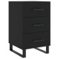 vidaXL Nachttisch Schwarz 40x40x66 cm Holzwerkstoff