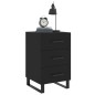 vidaXL Nachttisch Schwarz 40x40x66 cm Holzwerkstoff