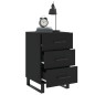 vidaXL Nachttisch Schwarz 40x40x66 cm Holzwerkstoff