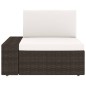 Modulares 3-Sitzer-Sofa Poly Rattan Braun Modulares 3-Sitzer-Sofa Poly Rattan Braun
