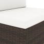 Modulares 3-Sitzer-Sofa Poly Rattan Braun Modulares 3-Sitzer-Sofa Poly Rattan Braun