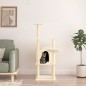vidaXL Kratzbaum mit Sisal-Kratzsäulen Creme 132 cm vidaXL Kratzbaum mit Sisal-Kratzsäulen Creme 132 cm