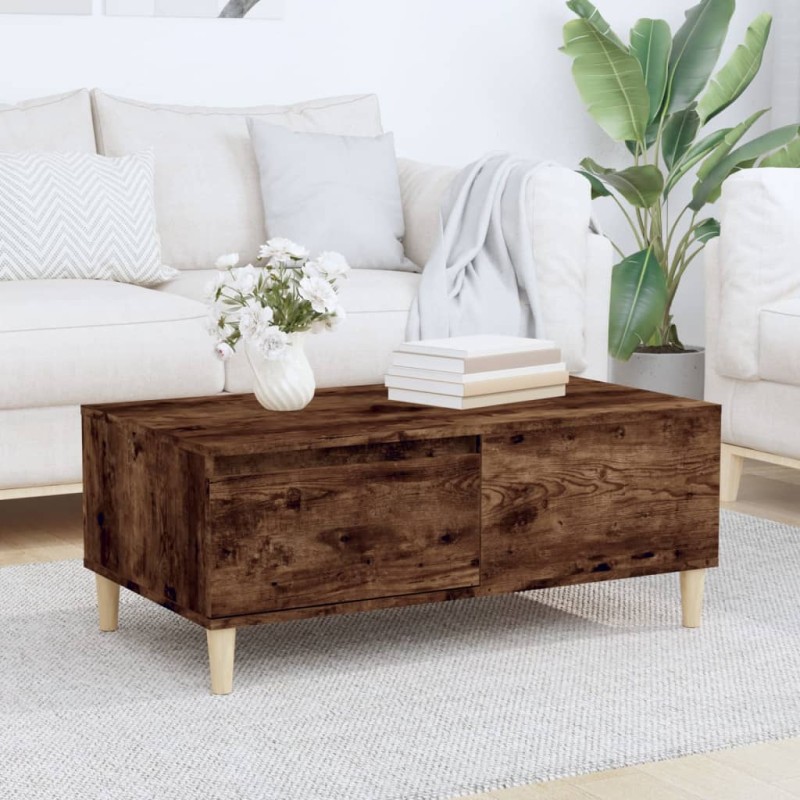 vidaXL Couchtisch Räuchereiche 90x50x36,5 cm Holzwerkstoff vidaXL Couchtisch Räuchereiche 90x50x36,5 cm Holzwerkstoff
