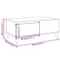 vidaXL Couchtisch Räuchereiche 90x50x36,5 cm Holzwerkstoff vidaXL Couchtisch Räuchereiche 90x50x36,5 cm Holzwerkstoff