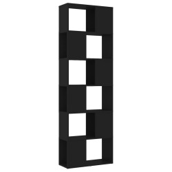 vidaXL Bücherregal Raumteiler Schwarz 60x24x186 cm Holzwerkstoff