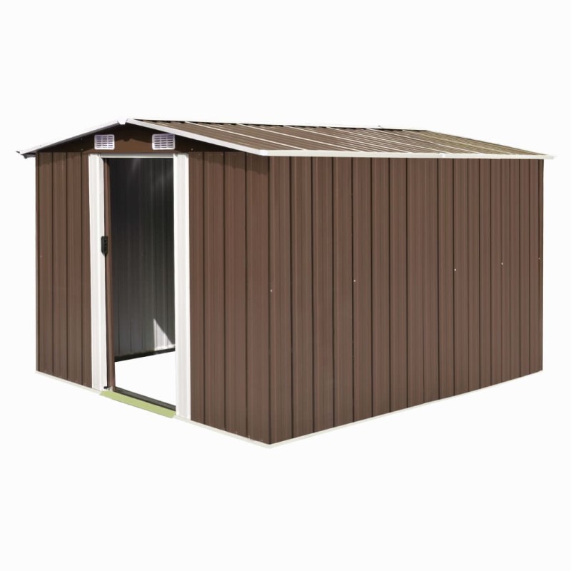 vidaXL Gerätehaus 257x298x178 cm Metall Braun vidaXL Gerätehaus 257x298x178 cm Metall Braun