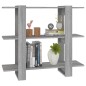vidaXL Bücherregal/Raumteiler Grau Sonoma 100×30×87 cm vidaXL Bücherregal/Raumteiler Grau Sonoma 100×30×87 cm