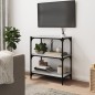 vidaXL Bücherregal Grau Sonoma 60x33x70,5 cm Holzwerkstoff und Stahl vidaXL Bücherregal Grau Sonoma 60x33x70,5 cm Holzwerkstoff und Stahl