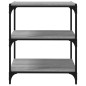 vidaXL Bücherregal Grau Sonoma 60x33x70,5 cm Holzwerkstoff und Stahl vidaXL Bücherregal Grau Sonoma 60x33x70,5 cm Holzwerkstoff und Stahl