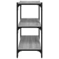 vidaXL Bücherregal Grau Sonoma 60x33x70,5 cm Holzwerkstoff und Stahl vidaXL Bücherregal Grau Sonoma 60x33x70,5 cm Holzwerkstoff und Stahl
