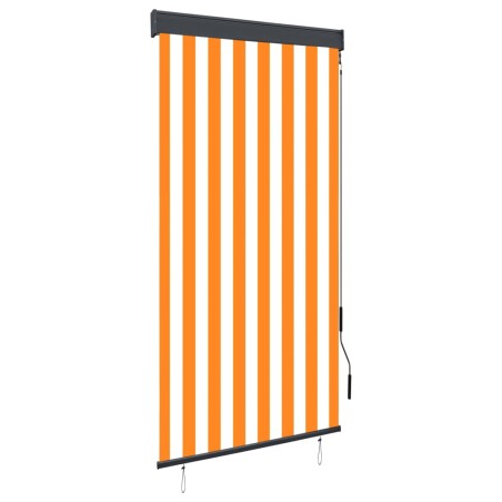 vidaXL Außenrollo 80 x 250 cm Weiß und Orange