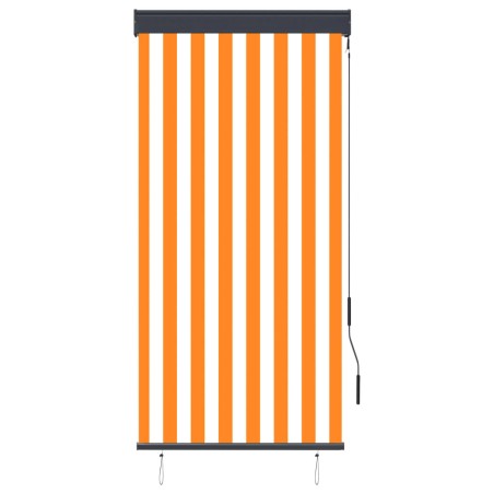 vidaXL Außenrollo 80 x 250 cm Weiß und Orange