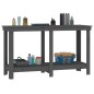 vidaXL Werkbank Grau 140x50x80 cm Massivholz Kiefer vidaXL Werkbank Grau 140x50x80 cm Massivholz Kiefer