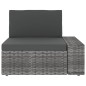 vidaXL 3-tlg. Garten-Lounge-Set Poly Rattan Grau vidaXL 3-tlg. Garten-Lounge-Set Poly Rattan Grau