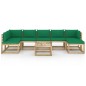 vidaXL 8-tlg. Garten-Lounge-Set mit Kissen Imprägniertes Kiefernholz vidaXL 8-tlg. Garten-Lounge-Set mit Kissen Imprägniertes Kiefernholz