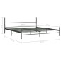vidaXL Bettgestell Grau Metall 200×200 cm vidaXL Bettgestell Grau Metall 200×200 cm