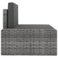 vidaXL 3-tlg. Garten-Lounge-Set Poly Rattan Grau vidaXL 3-tlg. Garten-Lounge-Set Poly Rattan Grau
