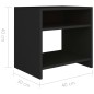 vidaXL Nachttisch Schwarz 40x30x40 cm Holzwerkstoff vidaXL Nachttisch Schwarz 40x30x40 cm Holzwerkstoff
