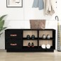 vidaXL Schuhbank Schwarz 100x34x45 cm Massivholz Kiefer vidaXL Schuhbank Schwarz 100x34x45 cm Massivholz Kiefer