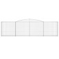 vidaXL Gabione mit Hochbogen 400x30x100/120 cm Verzinktes Eisen vidaXL Gabione mit Hochbogen 400x30x100/120 cm Verzinktes Eisen