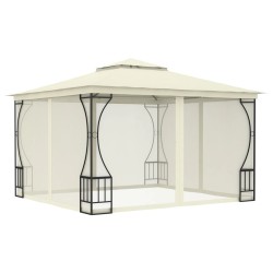 vidaXL Pavillon mit Netz 300x300x265 cm Creme 
